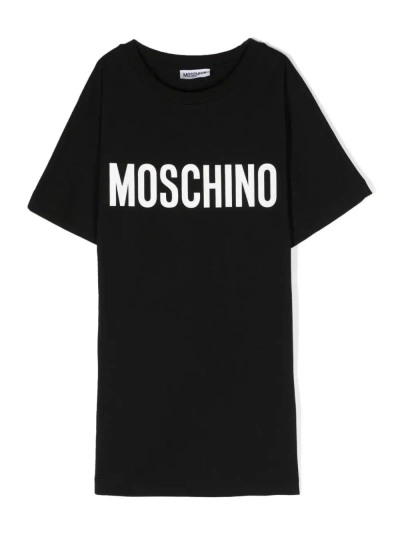 Moschino Abito Con Logo In Black
