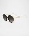Moschino Acetate Cat-eye Sunglasses In White