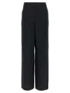 Moschino Acetate Trousers Elastic Waistband In Black