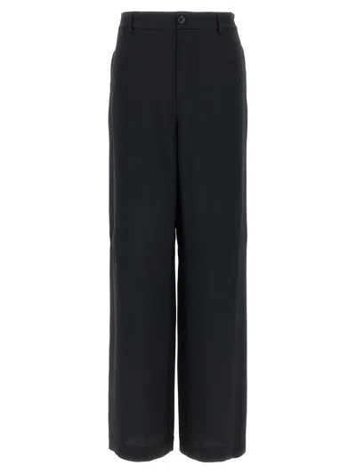 Moschino Acetate Trousers Elastic Waistband In Black