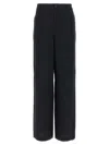 Moschino Acetate Trousers Elastic Waistband In Black