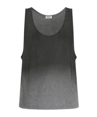 Moschino Active Gradient Tank Top In Gray