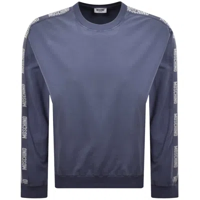 Moschino Active Logo Tape Sweatshirt Blue