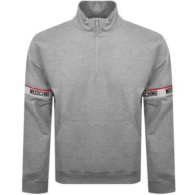 Moschino Active Zip Sweatshirt Grey In Gray