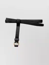 Moschino Adjustable Bow Detail Belt With Gold Buckle In Brown