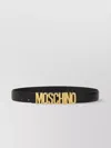 Moschino Adjustable Logo Embossed Belt With Multiple Holes