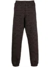 Moschino Logo-print Elasticated-waistband Track Pants In Brown