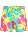 MOSCHINO ALL-OVER FLORAL-PRINT SWIM SHORTS