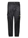 MOSCHINO ALL OVER LOGO BLACK TROUSERS