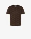 Moschino Logo-print Crew Neck T-shirt In Dark Brown