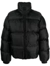 Moschino All-over Logo Print Padded Jacket In Black