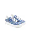 Moschino All-over Logo Print Sneakers In Blue