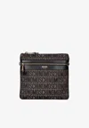 Moschino All-over Logo Shoulder Bag In Brown