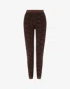 Moschino All-over Jacquard Logo Pants In Brown