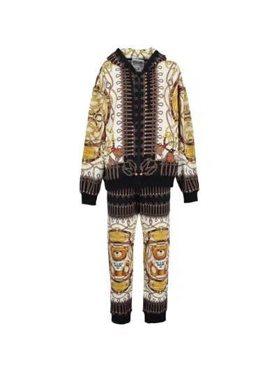 Pre-owned Moschino All-over Chain-print Tracksuit In Neutral