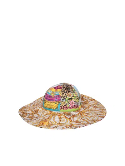 Moschino Allover Graphic Printed Sun Hat In Multi