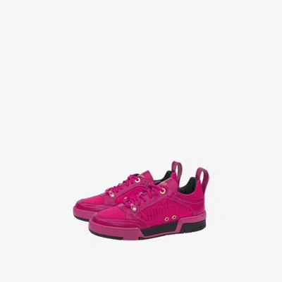 Moschino Monochrome Low Top Sneaker In Fuchsia