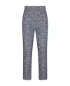 Moschino Monogram Print Jeans In Gray