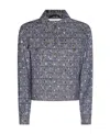 Moschino 'studded Collar' Jacket With Pockets In Gray