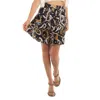 Moschino Allover Sartorial Pleated Skirt In Brown