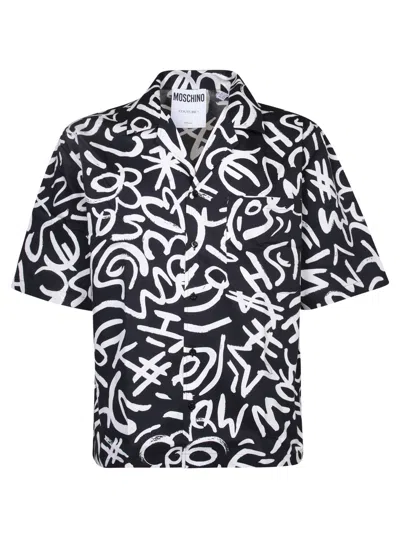 Moschino Allover Scrib Black Shirt