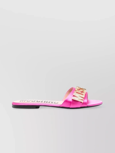 Moschino Almond Open Toe Sandals In Pink