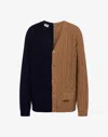 Moschino Cardigan In Misto Alpaca In Brown
