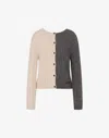 Moschino Strickjacke Aus Alpakamischung In Gray