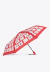 Moschino Alphabet-print Umbrella In Red