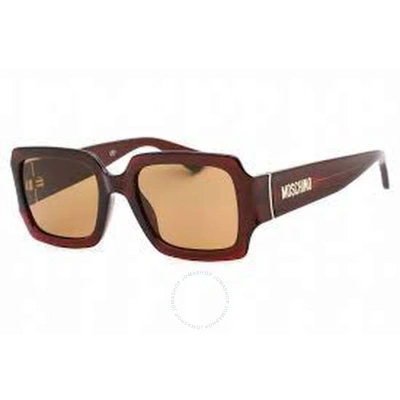 Moschino Amber Square Ladies Sunglasses Mos063/s 0c9a/70 53 In Red