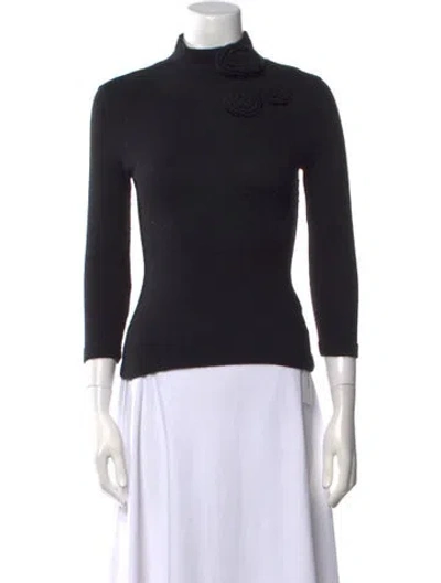 Pre-owned Moschino Angora Turtleneck Sweater In Black