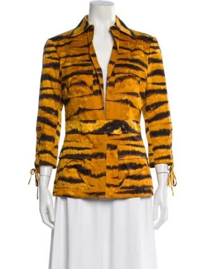 Pre-owned Moschino Animal Print Blazer In Multi