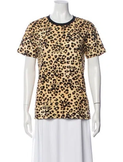 Pre-owned Moschino Animal Print Crew Neck T-shirt In Multi