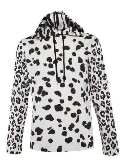 Pre-owned Moschino Animal-print Hoodie In Black