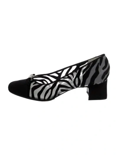 Pre-owned Moschino Animal Print Pumps In Black