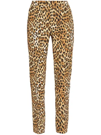 Moschino Couture Pants With Animal Pattern In Animal Print