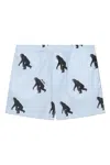 Moschino Elastic Waist Shorts In Blue/white