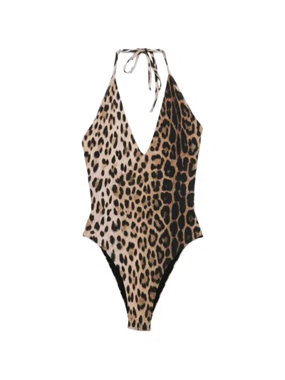 Moschino Animal-print Swimsuit In Animal Print