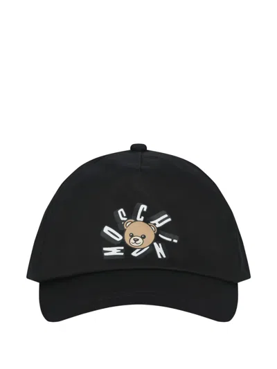 Moschino Kids' Appliqué Baseball Cap In Black