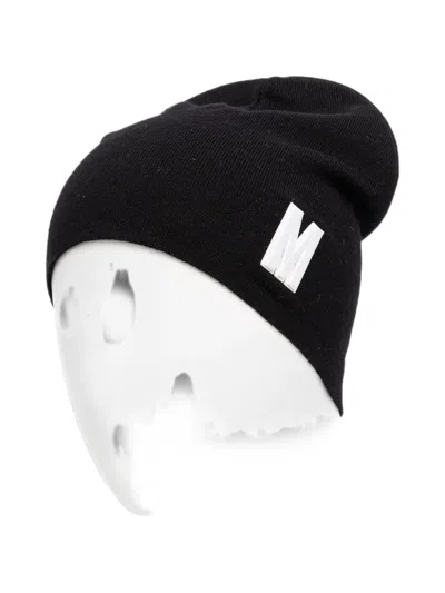 Moschino Appliqué Beanie Hat In Black