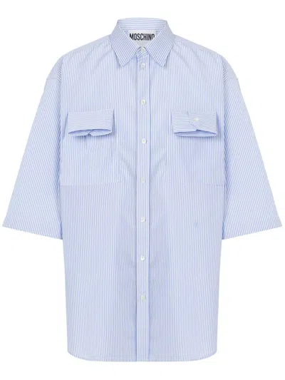 Moschino Appliqué-detail Shirt In Brown