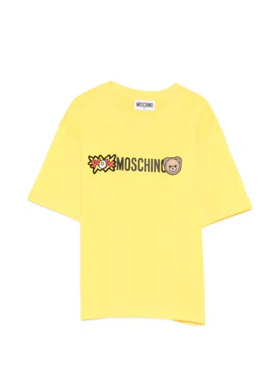 Moschino Kids' Appliqué T-shirt In Yellow