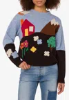 Moschino Ribbed Crew Neck Knitwear With Long Sleeves In Multi