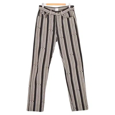Pre-owned Moschino Archive 2000's  'barcode' Print Black Pattern Vintage Jeans - Trousers