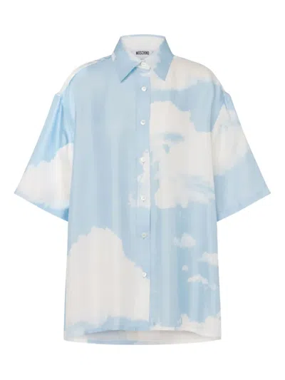 Moschino Archive Clouds Shirt In Blue