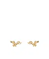Moschino Archive Goose Earrings In Gold