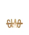 Moschino Archive Group Brooch In Gold