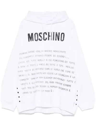 Moschino Couture Archive Message Hoodie In White