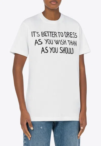 MOSCHINO ARCHIVE SLOGAN PRINT T-SHIRT