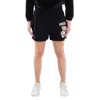 Moschino Logo Printed Elasticated-waist Shorts In Black